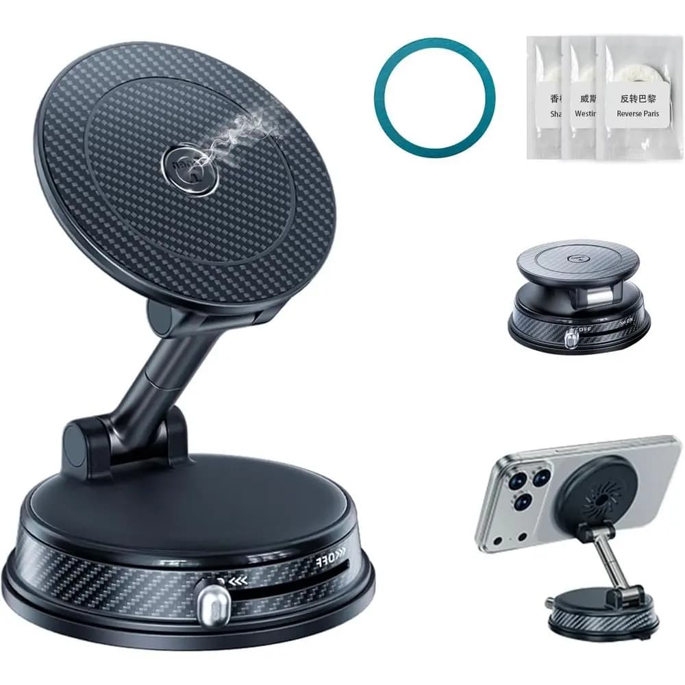 360 ° Supporto magnetico regolabile per tablet e aromaterapia per auto, compatibile con iPe Pro Max, 16, 15, 14, 13, 12, Air Plus e altri modelli.