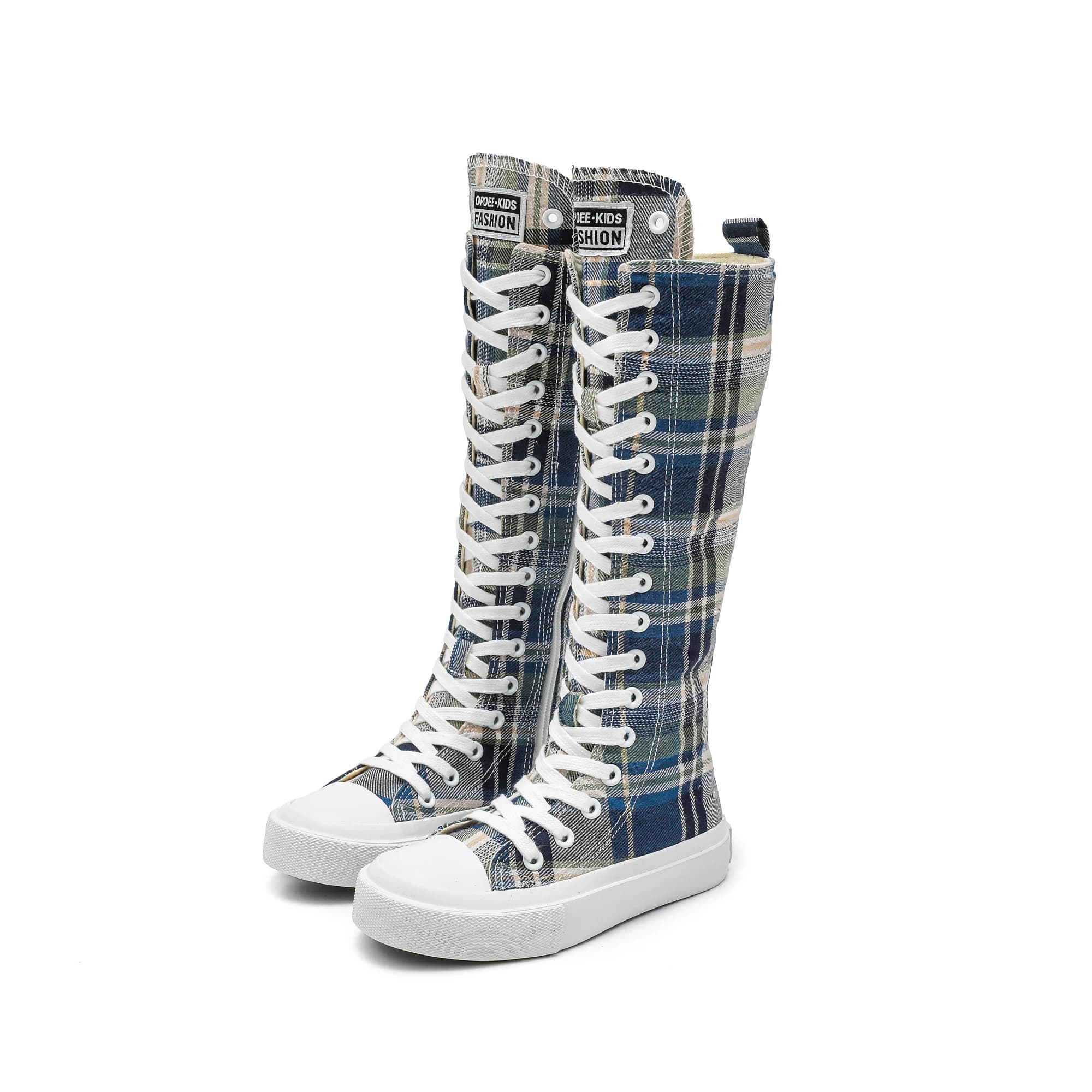 Fashionable children's canvas shoes, with soft and breathable sole, diamond boots for boys and girls, fabric shoes with laces, for children