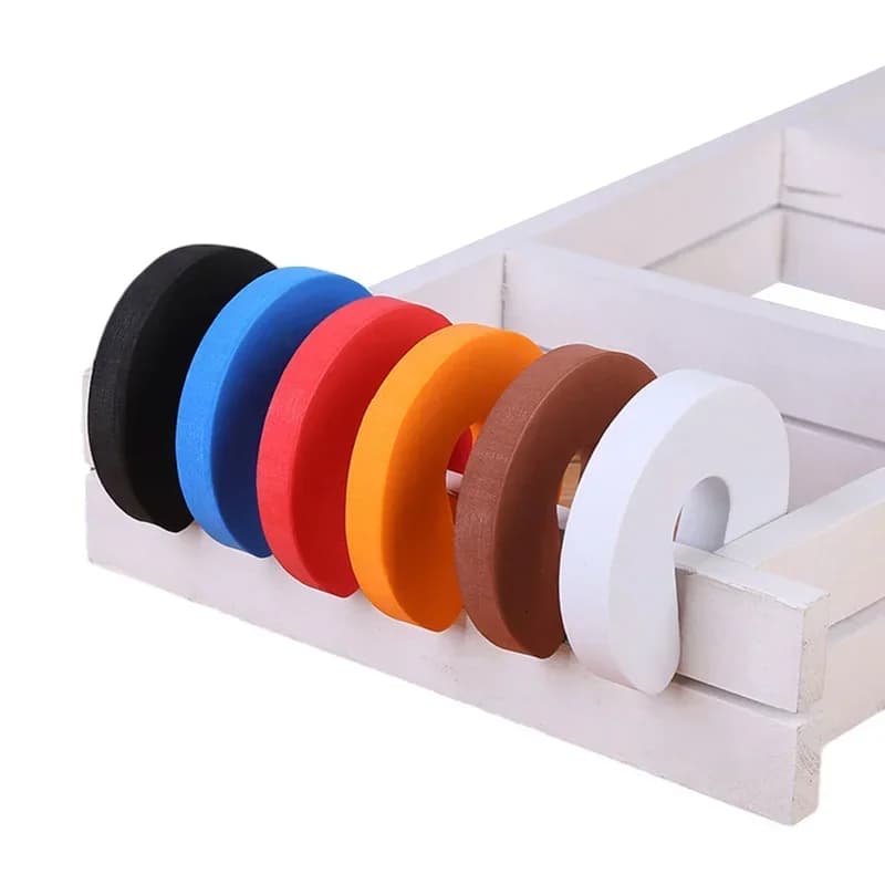 1/5/6 Pezzi Fermaporta a C in Schiuma EVA Morbida, Protezione Anti-Pizzicamento per Bambini, Clip per Porta di Sicurezza
