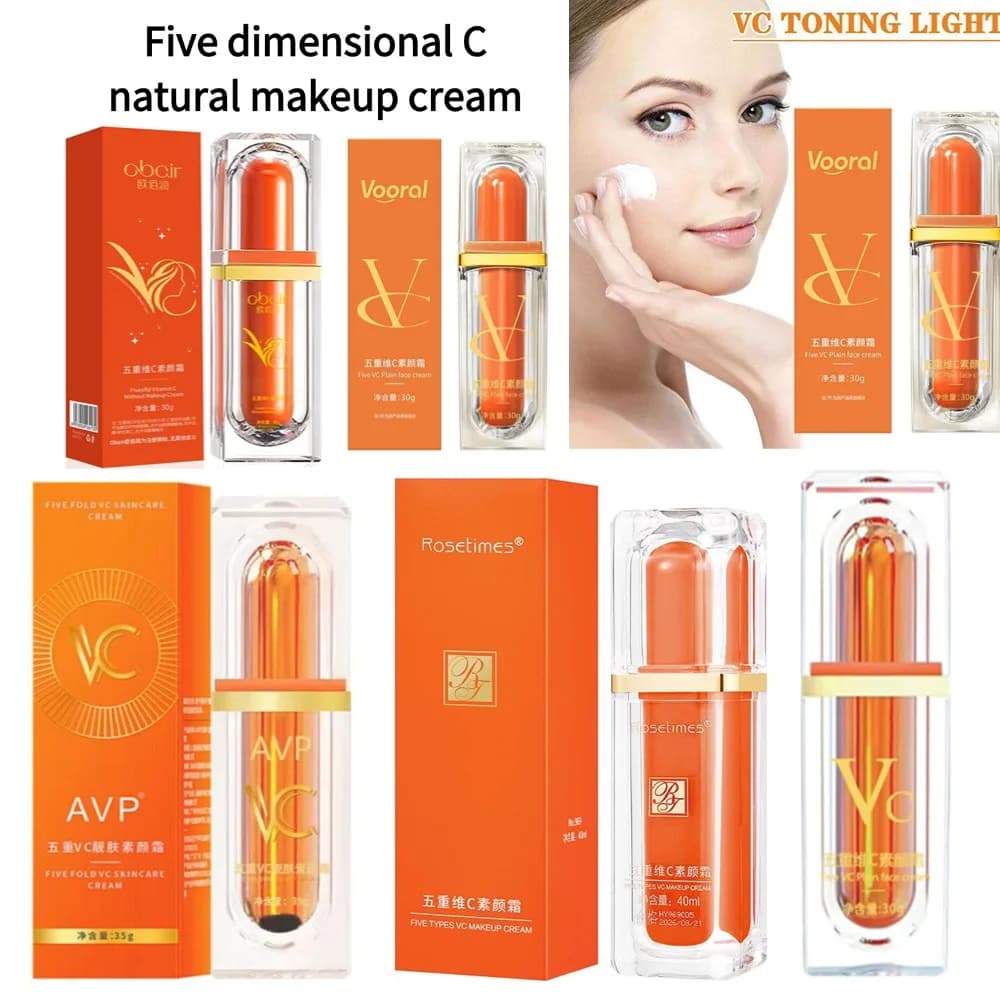 Vitamin C Face Cream Whitening Five VC Tone Up Moisturizing Cream Anti Aging Brufolo Remove anti-wrinkle stains Slip skin care