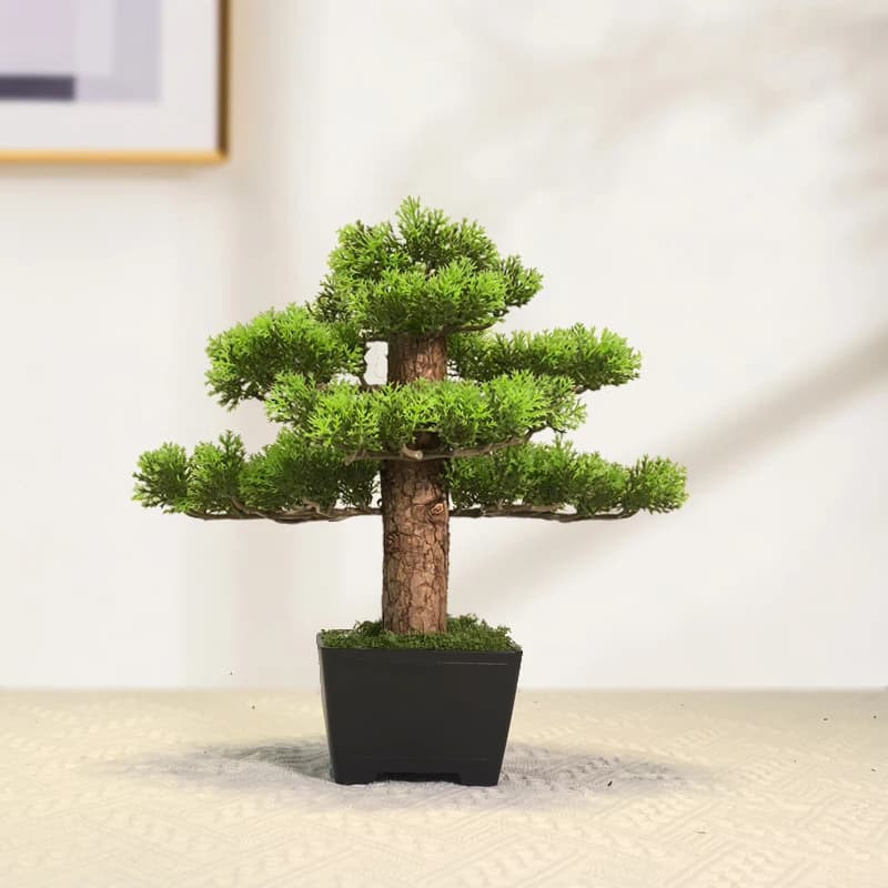 Bonsai di piante artificiali, alberi simulati, piante in vaso, fiori artificiali, decorazioni in vaso per tavolo da pranzo, prodotti finiti