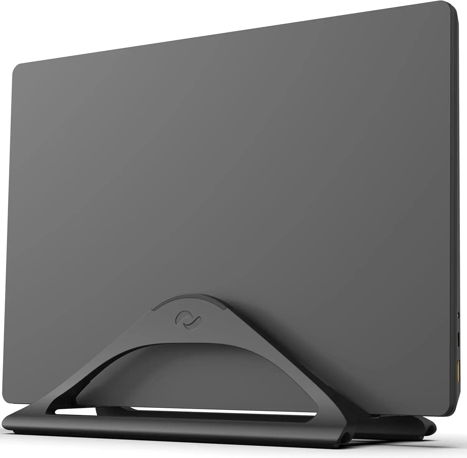 Supporto Verticale Regolabile per Laptop da Scrivania, Nero Opaco, Organizza Lavoro e Ufficio Domestico con Blocco Automatico