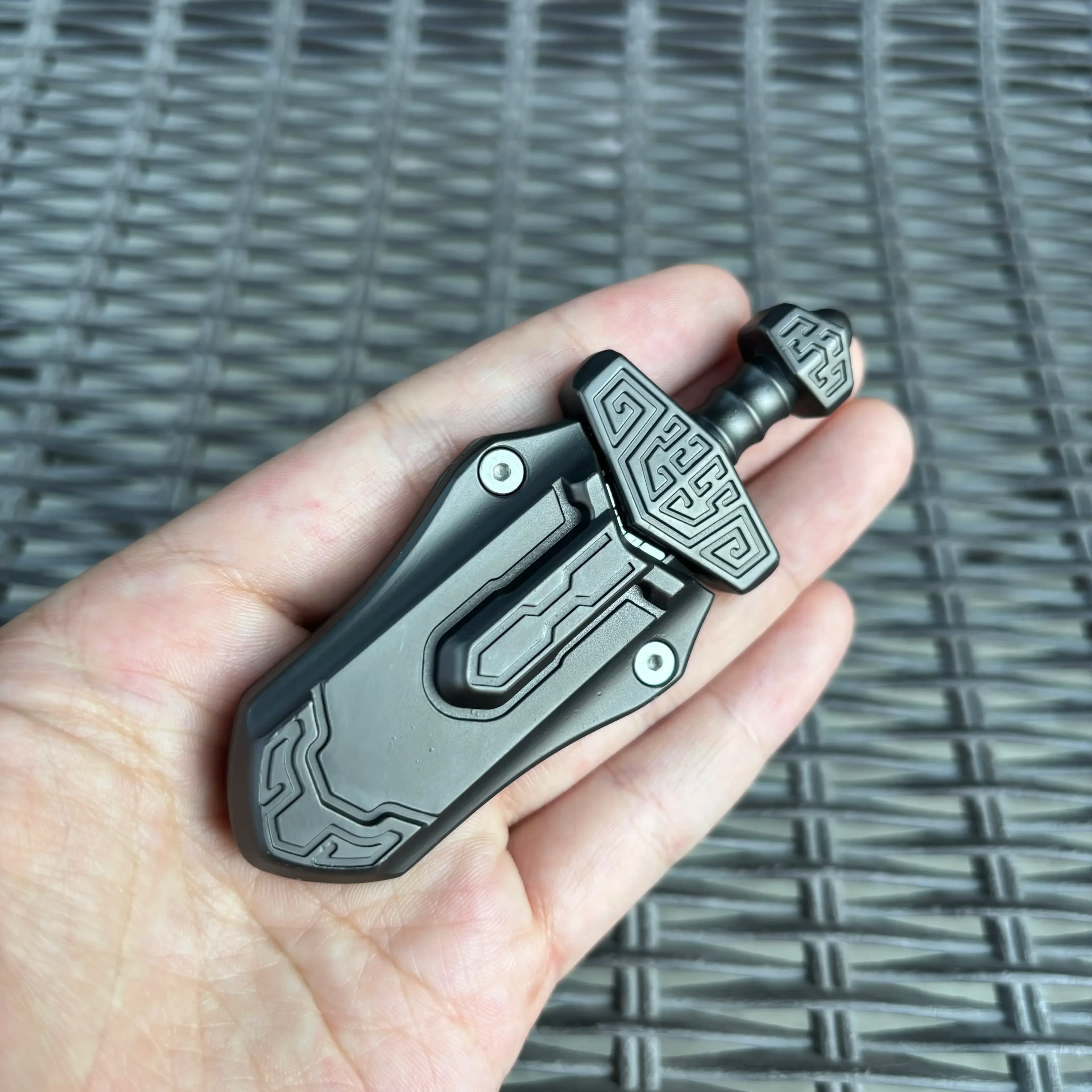Spade EDC Meccanico Magnetico Push Slider Giocattoli in metallo Decompressione Fidget Toys fidget tastiera figet spinner