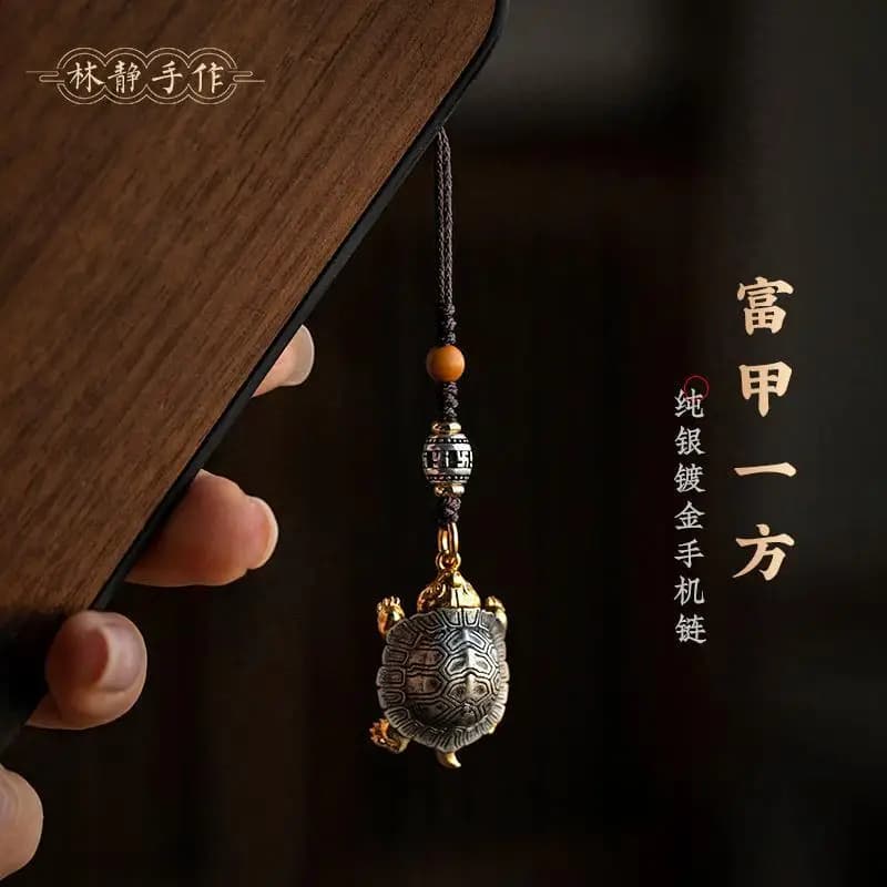 Catena per cellulare con armatura ricca placcata in oro argento puro di fascia alta ciondolo personalizzato artigianale creativo, chiavetta USB Anti