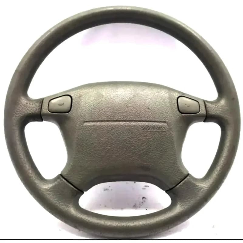 Per Suzuki Jimny 1999-2005 Coprivolante per auto personalizzato cucito a mano resistente all'usura interno per auto in pelle grigia