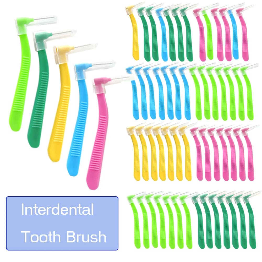 20 pz Spazzola Interdentale Per Ortodonzia Dentale Pulire Tra Strumenti Per La Pulizia Dei Denti Mini Spazzola Morbida Con Copertura Antipolvere 0.6-1.2mm