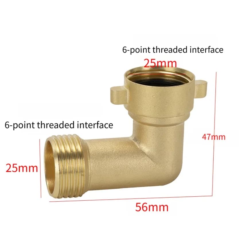 2PCS Brass 90-Degree Hose Elbow For RV Water Hookups Outdoor Faucet Outlets Garden Hose Flow Direction Control Fittings