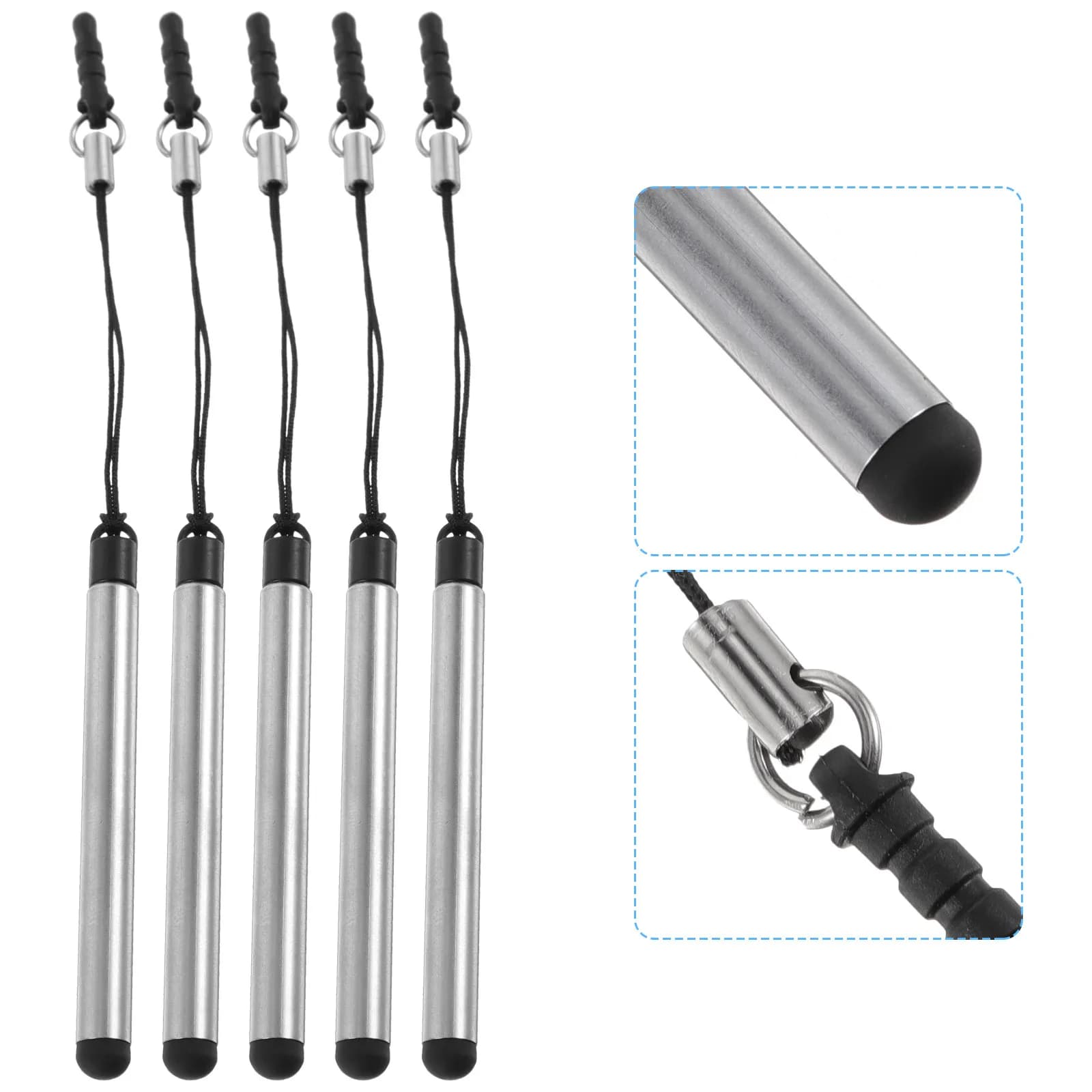 5Pcs Touch Screen Stylus Pen Capacitive Tablet Stylus Portable Phone Pen Responsive Smooth Drawing for Phone Laptop