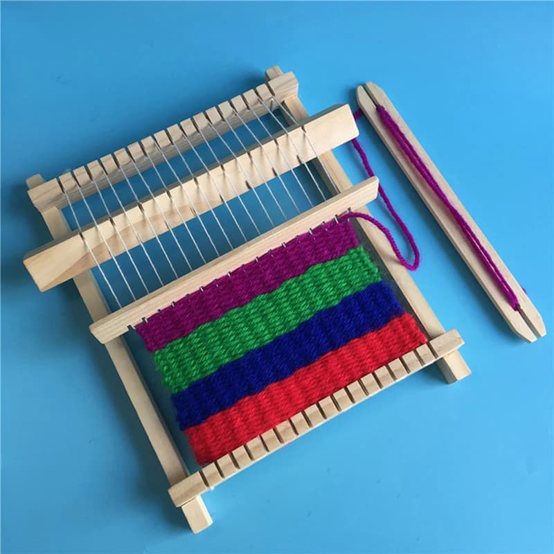 1 Set Wooden Weaving Loom Craft Yarn DIY Hand Knitting Machine Kids Educational Toys
