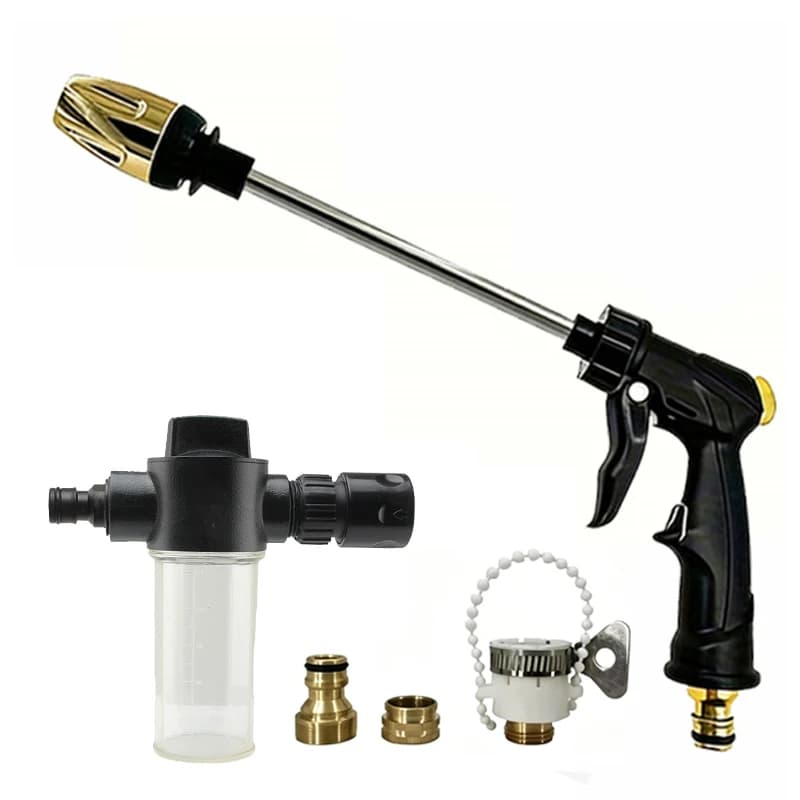 High Pressure Sprinkler Water Gun Car Washer High Portable Automobiles Cleaning Tool Garden Lawn Watering Hose Nozzle Foam Lance