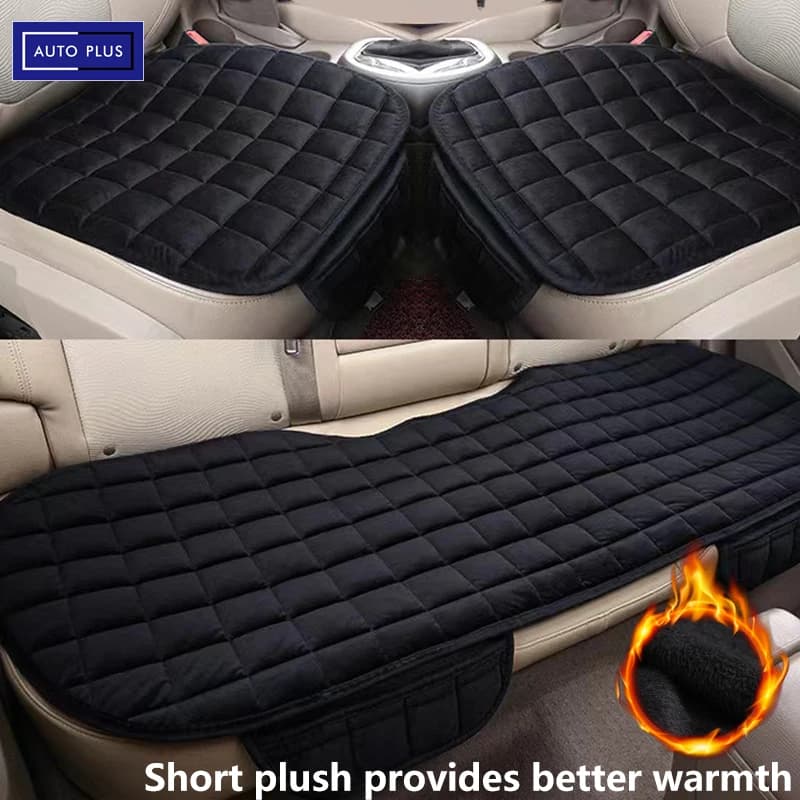 AUTO PLUS universal winter warm seat cover for AUTO short cushion in plush seat cushion soft chair seat cushion with pocket