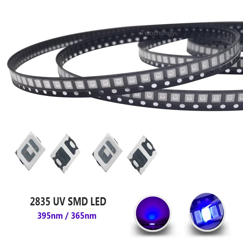 2835 3528 SMD UV Viola Chip di luce lampade ltravioletto 0.5W 0.2W 395nm 365nm LED Diodo emettitore di luce Lampadina LED