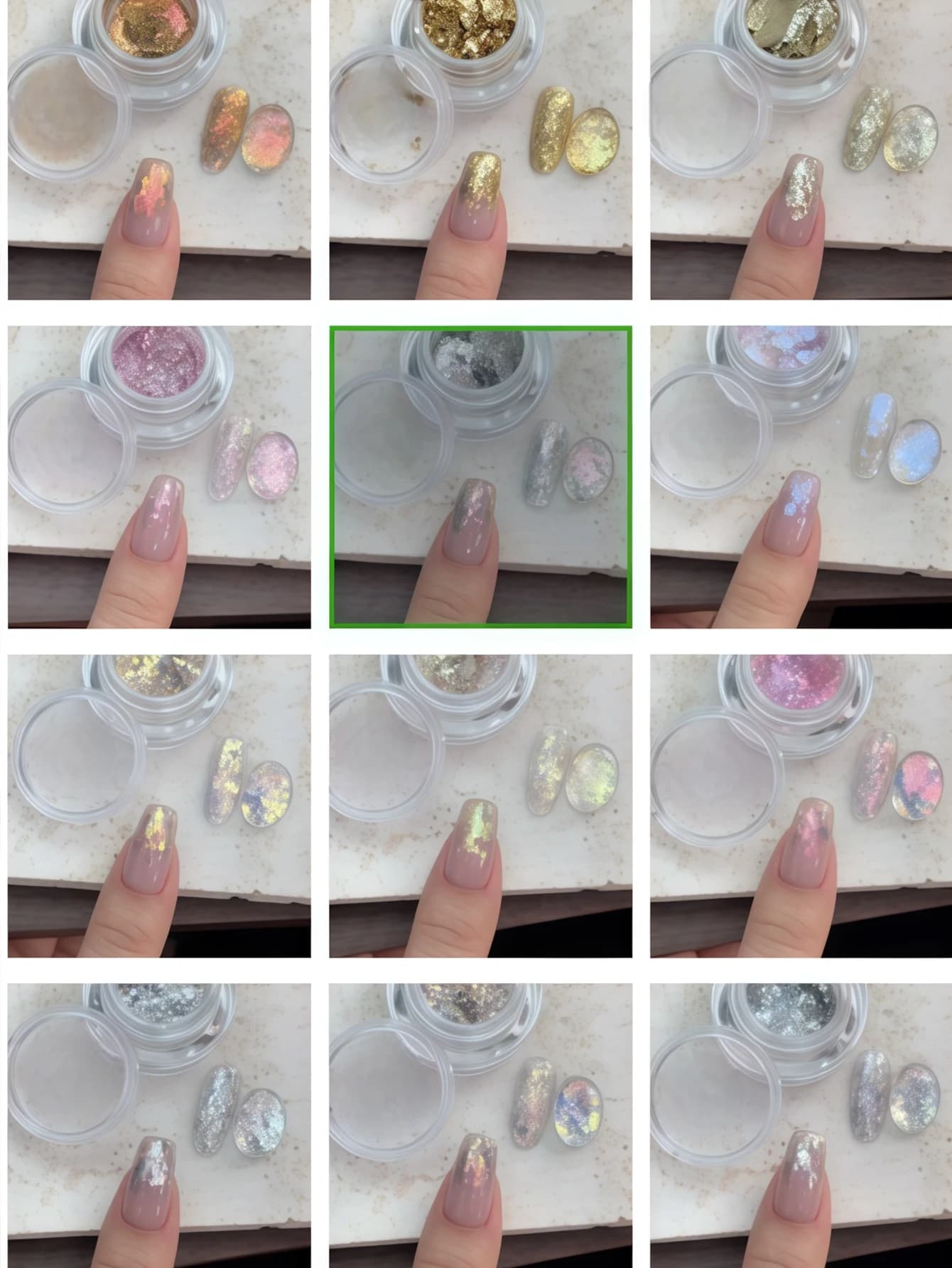 1 piece of Aurora Opal Colorful Nail Art Powder Glitter DIY Nail Art Charming Christmas gift
