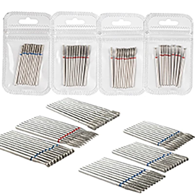 10 pezzi fresa diamantata per manicure punte da trapano per unghie set accessorio pedicure macchina elettrica punta per unghie mosche strumento di rimozione gel