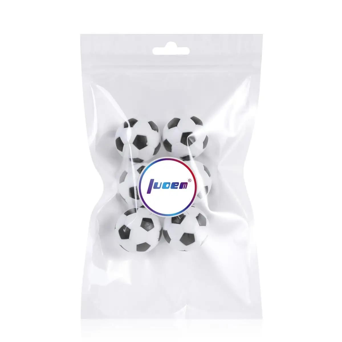 Palloni da calcio extra piccoli da 6 pezzi 32 mm Mini palloni da calcio bianchi neri per tavole da gioco Striker Barcelona Roma sotto 135 cm