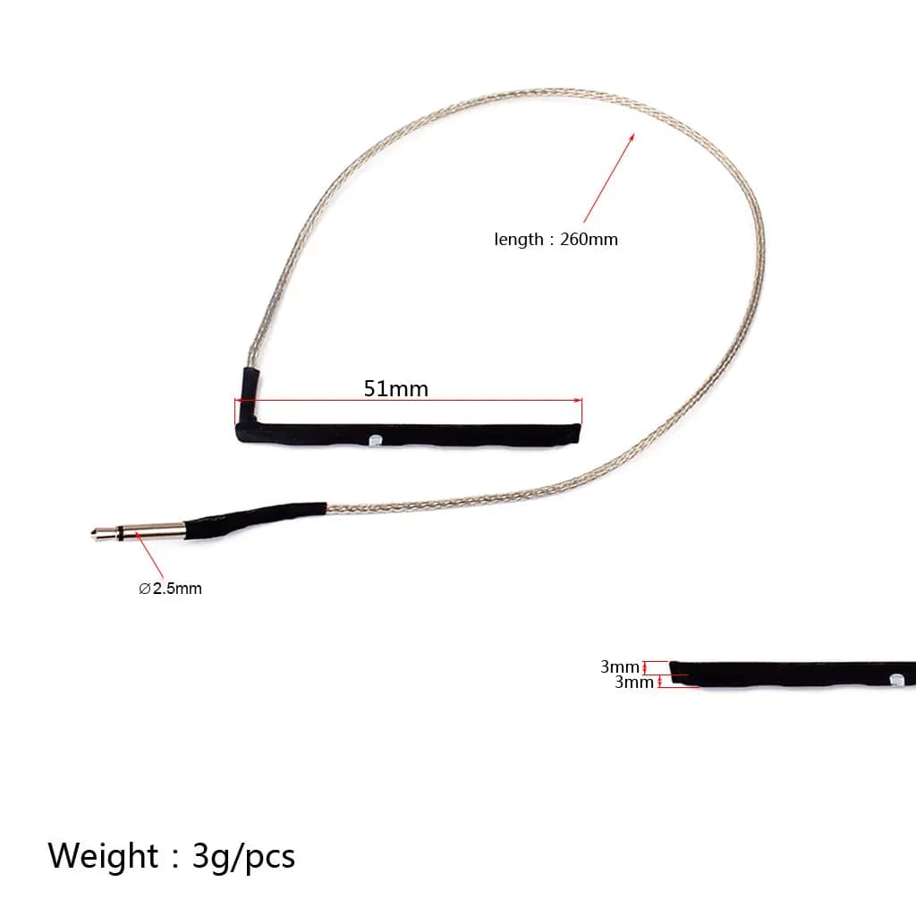 Pickup piezoelettrico con asta per Ukulele sotto la sella 2.5mm per la sostituzione degli accessori