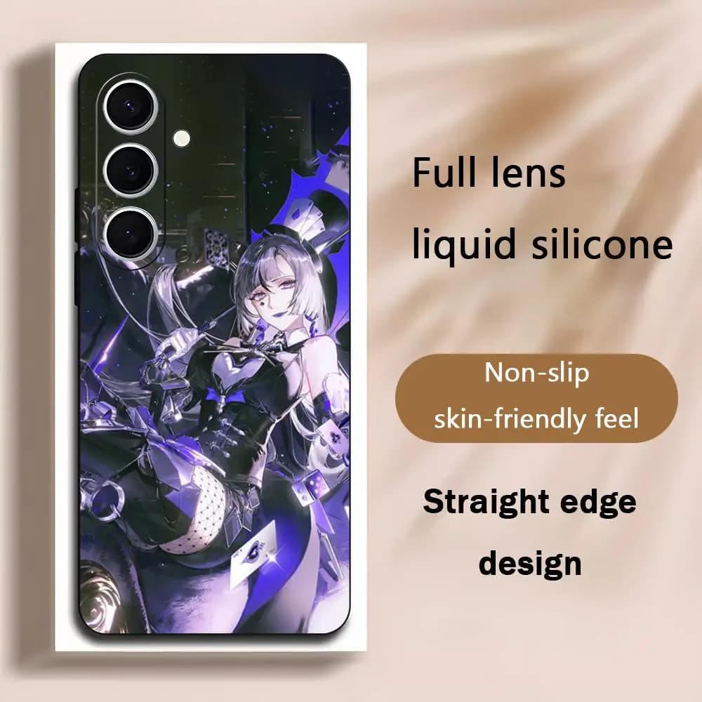 Custodia per telefono Punishing Gray Raven popolare per Samsung Galaxy S26 S25 S24 S23 S22 S21 Plus Ultra Note20, morbida nera