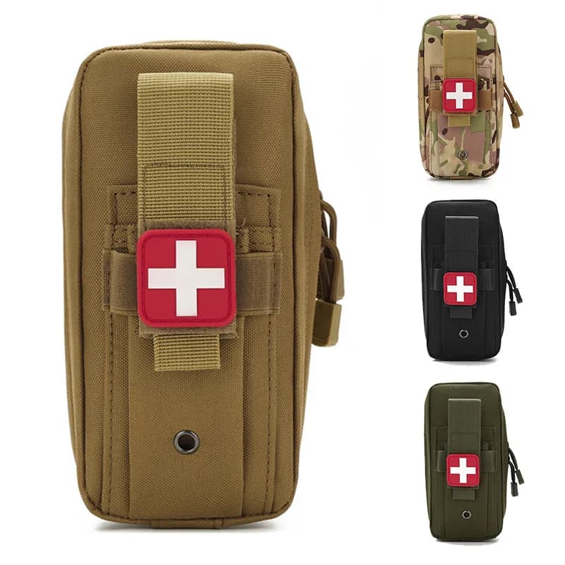 Borsa da caccia Kit di pronto soccorso Borsa medica EDC Borsa medica da esterno Laccio emostatico Forbici Marsupio Borsa di sopravvivenza