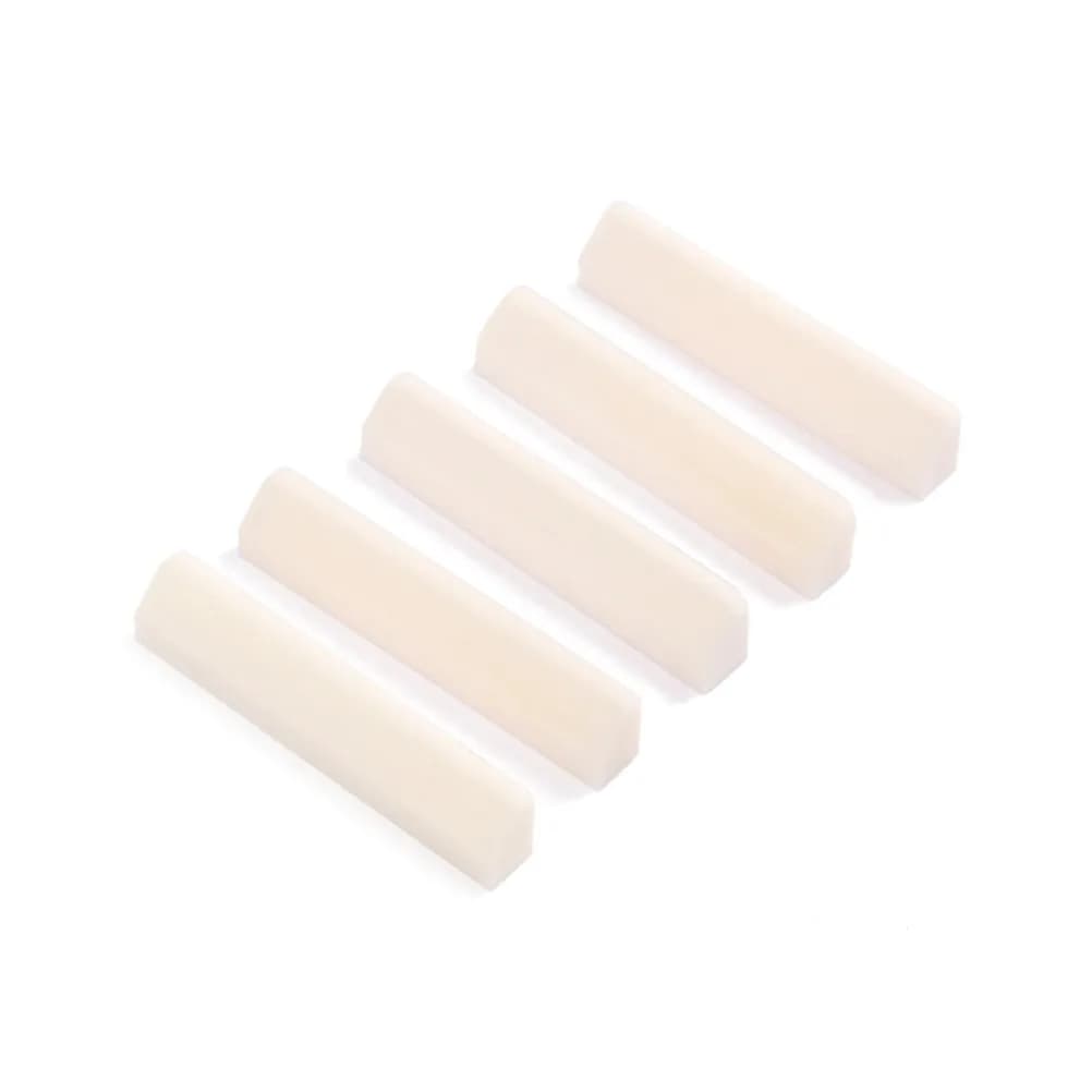 Set di 5 Pezzi Premium: Sella e Capotasto in Osso per Chitarra Acustica, Ukulele, Banjo - Parti di Ricambio per Intonazione Standard