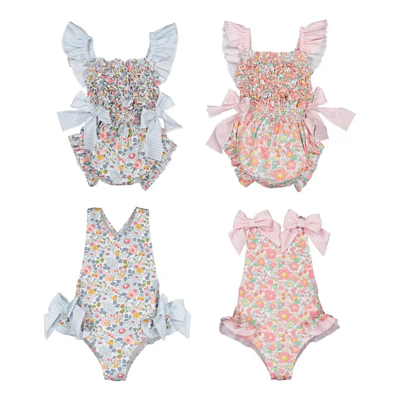 2026 neonate costume intero Amoi Sling stampa bikini da spiaggia costumi da bagno ragazza del bambino costumi da bagno carini Biquini Infantil Menina