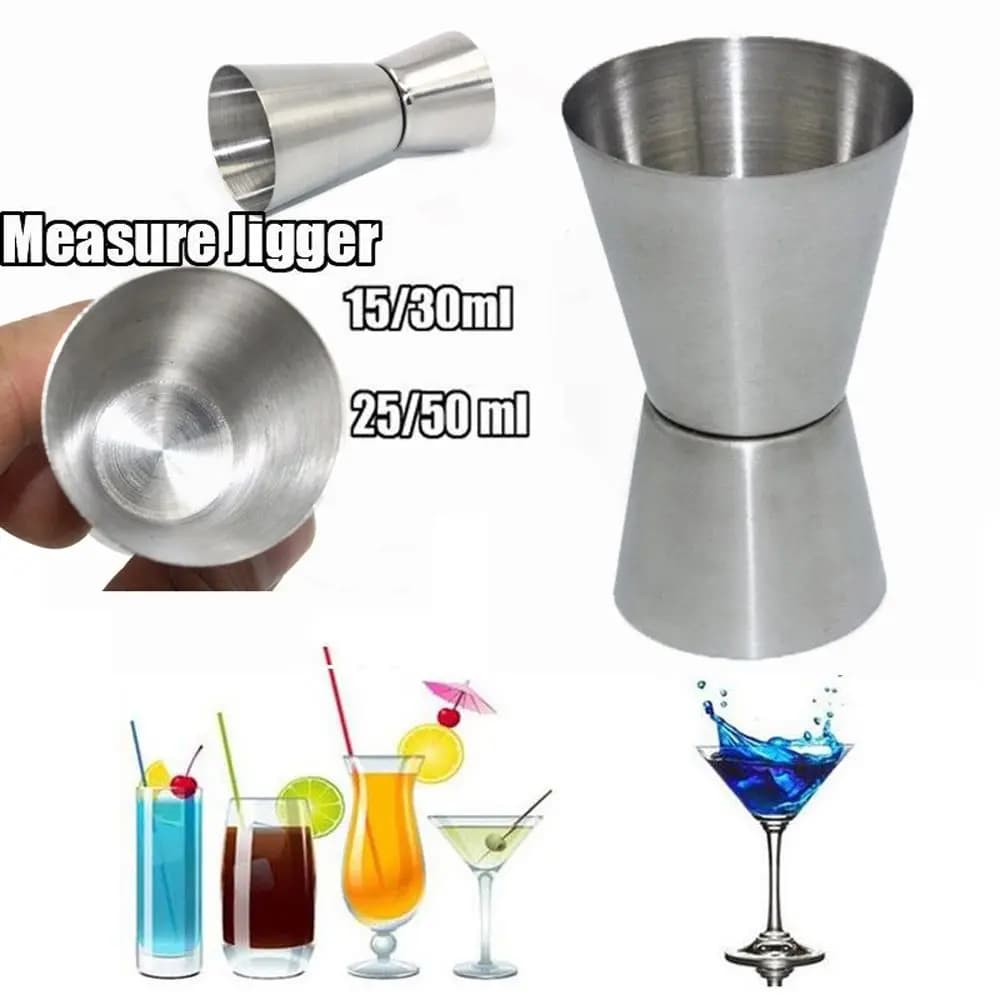New Stainless Steel Drinking Spirit Measure Jigger Cup Kitchen Gadgets Cocktail Shaker Bar Tools