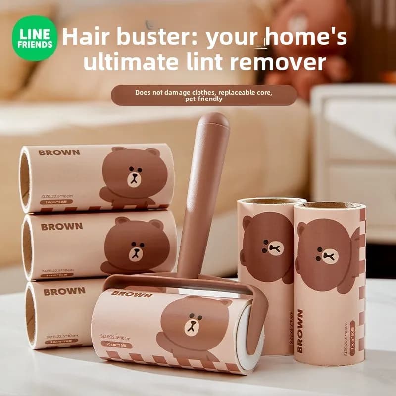 LINE FRIENDS Brown Cony Sally, simpatico rullo levapelucchi a tema anime/cartoon, rimuovi peli di animali domestici e capelli, per la casa, regalo, all'ingrosso