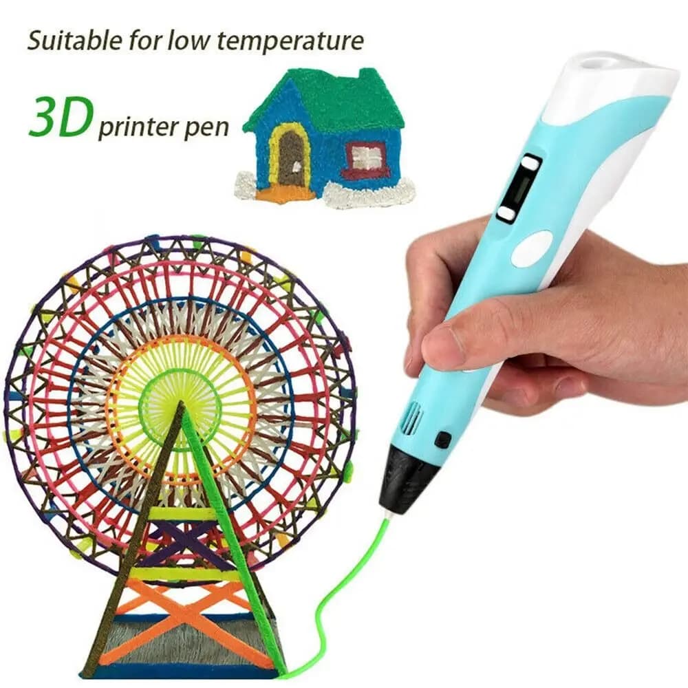 Penna 3D con Schermo LCD per Regali di Natale e Compleanno, Forniture per Disegno, Stampante Artistica 3D, Filamento PLA