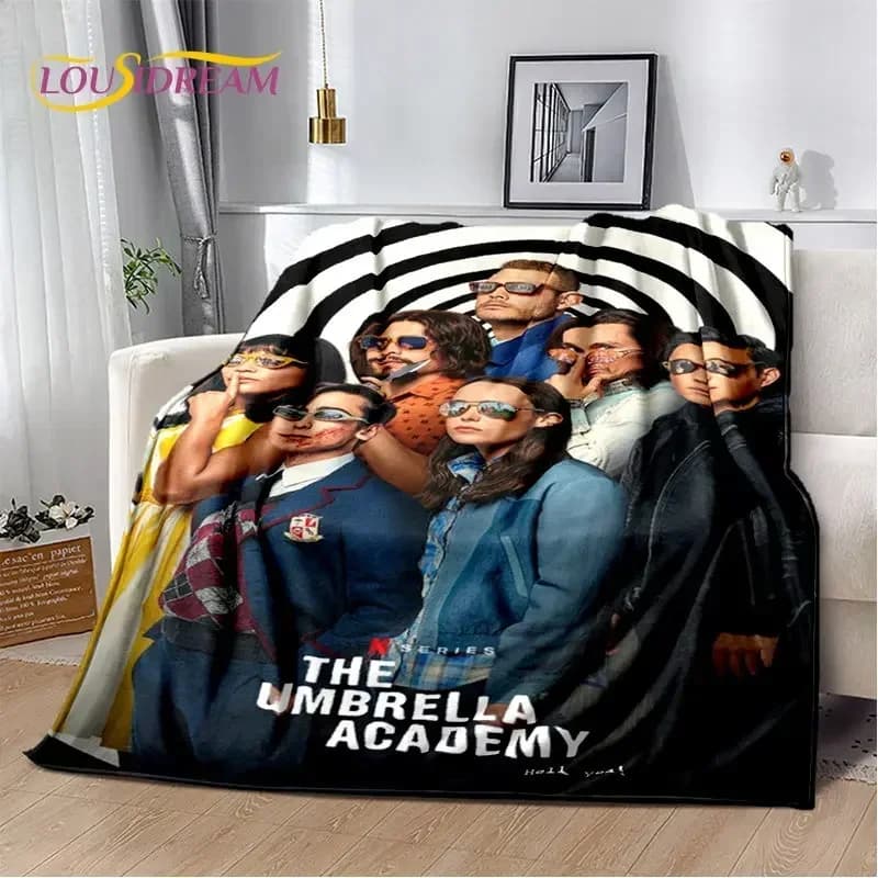 Coperta in morbido peluche The Umbrella Academy TV Movie, coperta in flanella per soggiorno, camera da letto, letto, divano, coperta da picnic per bambini