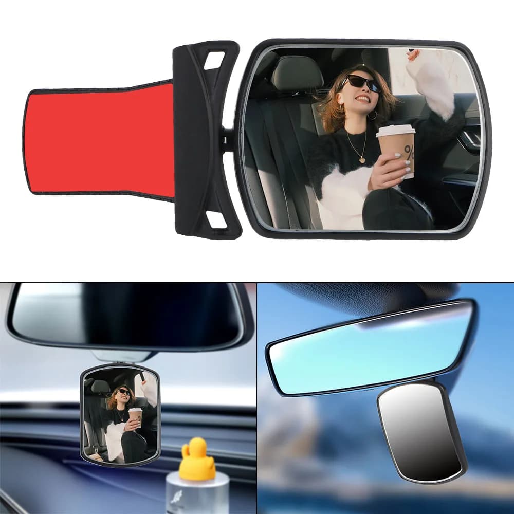 Specchi per auto per bambini Kit di assistenza per retromarcia regolabile 1pc Lente convessa Tipo di pasta Monitor per vista posteriore di sicurezza per bambini Specchio per punto cieco