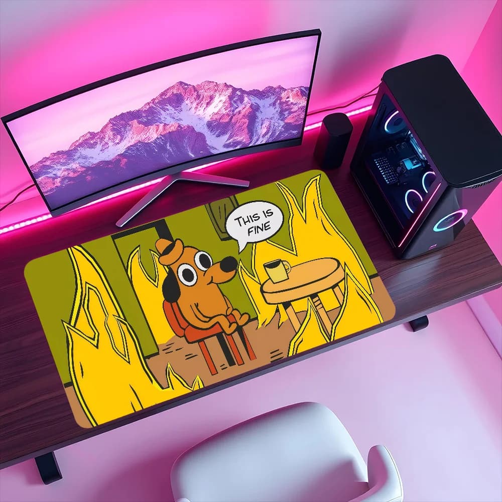 Tappetino per mouse antiscivolo con bordi rinforzati, grande, spesso, per ufficio, studenti, gaming, scrittura, fumetti e divertimento