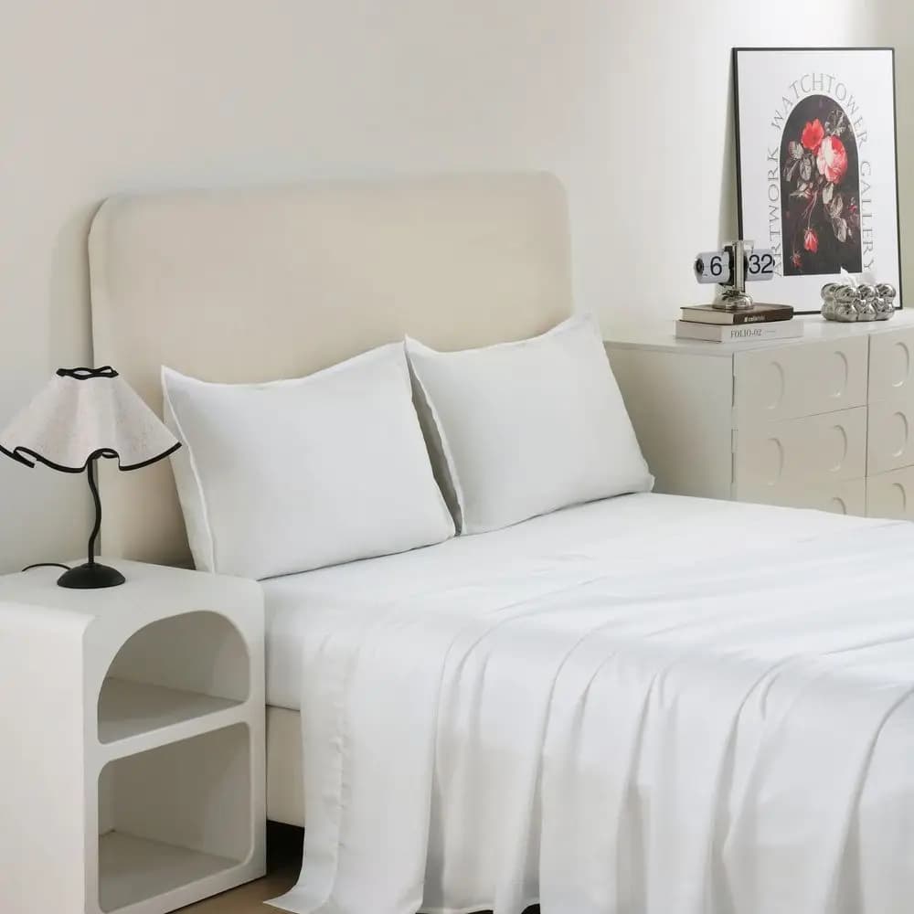 Set di Lenzuola 100% Tencel Lyocell Morbide e Setose, Lenzuola Rinfrescanti per Chi Soffre il Caldo, Stile Collezione Hotel L