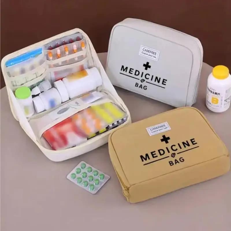 Portable Medicine Bag Cute First Aid Kit Emergency Kits Organizer Outdoor Household Medicine Pill Storage Bag Travel