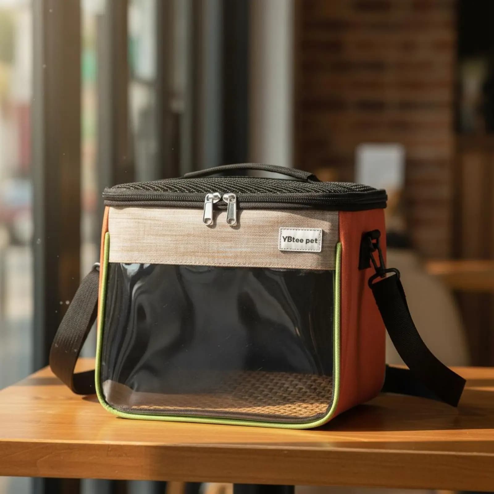 Borsa da trasporto per criceti, zaino da viaggio leggero e traspirante per piccoli animali domestici, con doppie cinghie anti-fuga per esterni