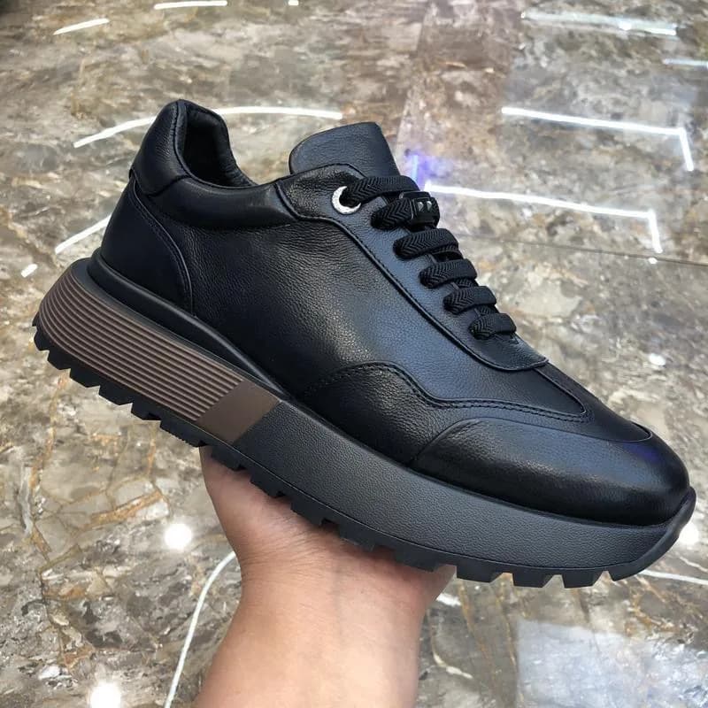 Scarpe casual da uomo di nuovo design Scarpe da ginnastica comode da strada con suola spessa in vera pelle Scarpe sportive da trekking all'aperto