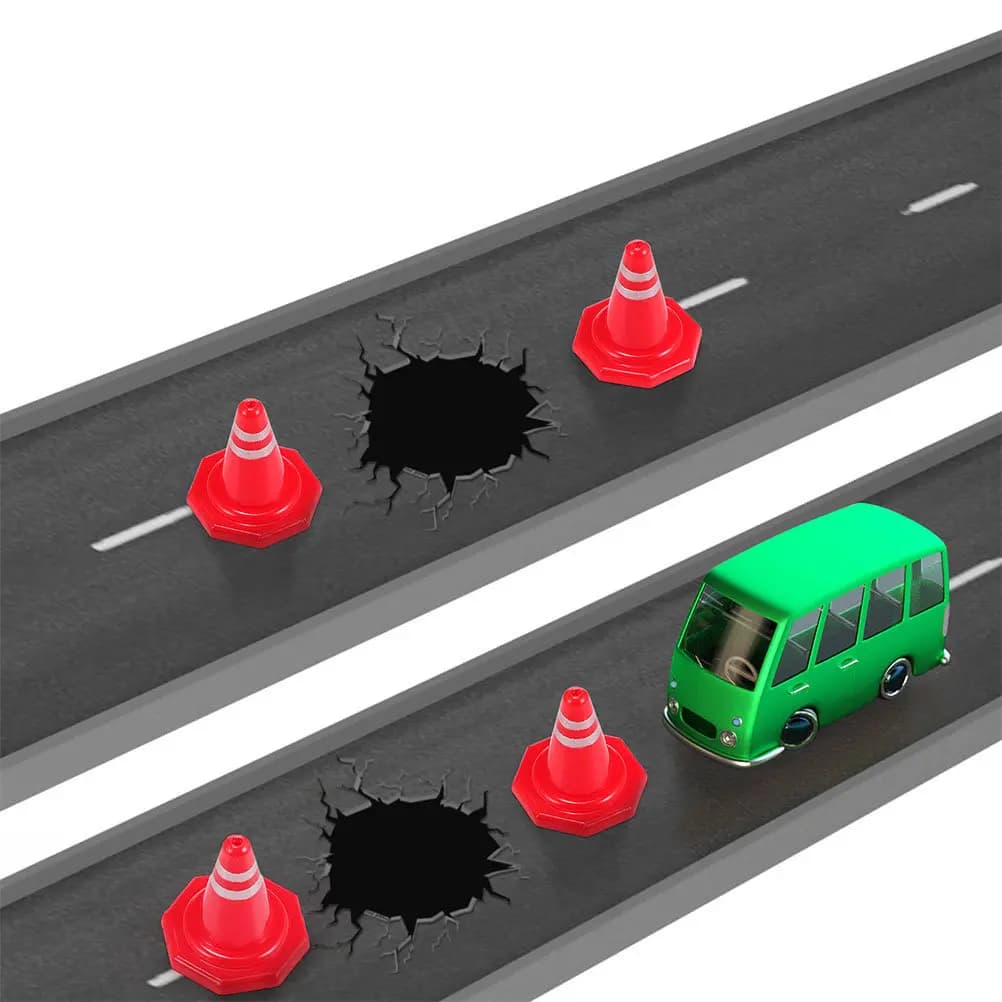 24Pcs Mini Traffic Cones Red PP Material Compact Size Simulation Parking Scene Accessories Road Safety Education for Kids