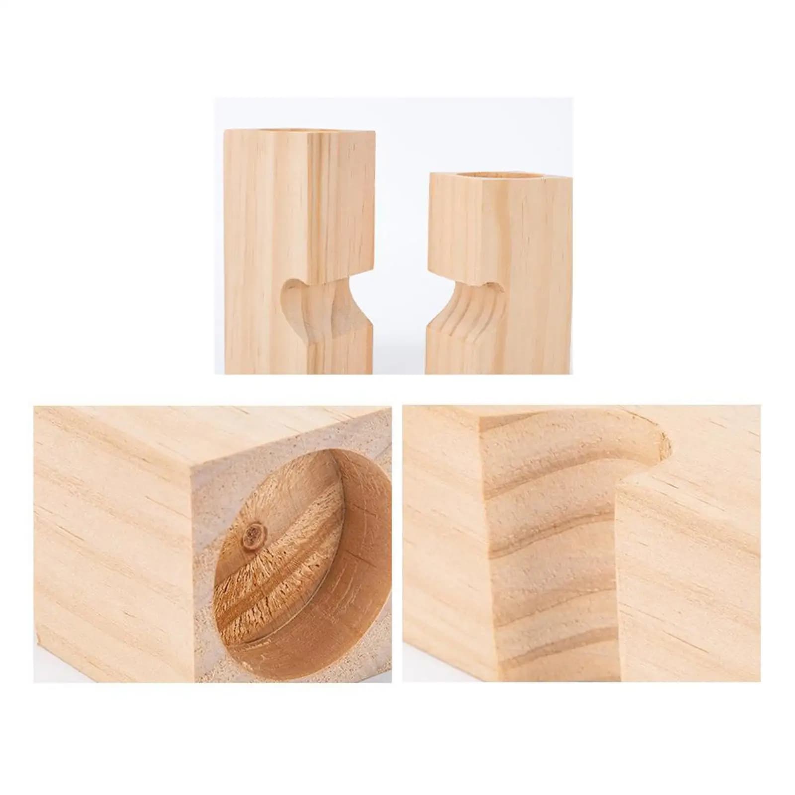 Wooden Tealight Holder Pillar Candle Stand Cup Shabby christmas