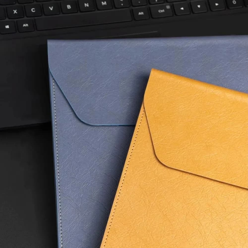 Leather Document Folder a4 Waterproof File Bag Travel Document Holder Large Capacity Business Briefcase For Office Storage