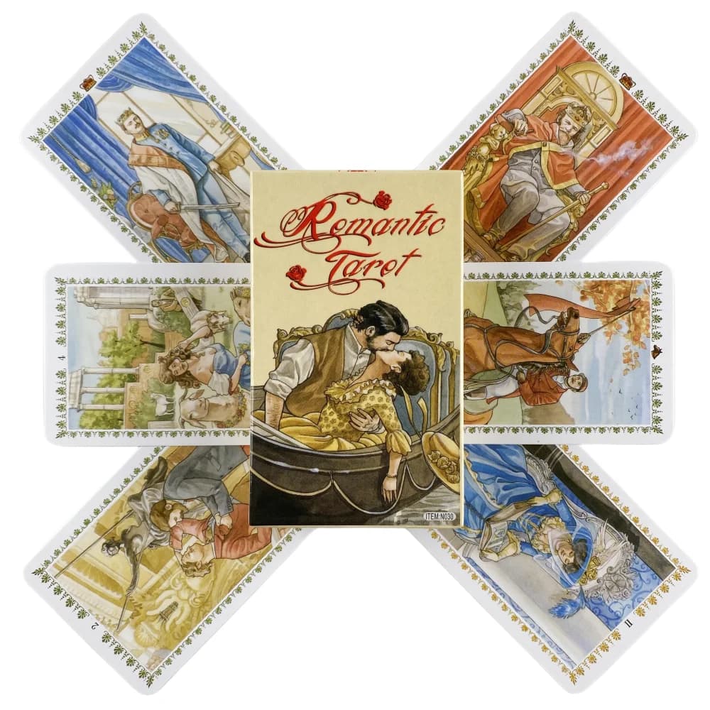Mazzo di Tarocchi Romantici 78 Carte, Gioco da Tavolo per Divinazione del Destino, Carte Astrologiche per Feste