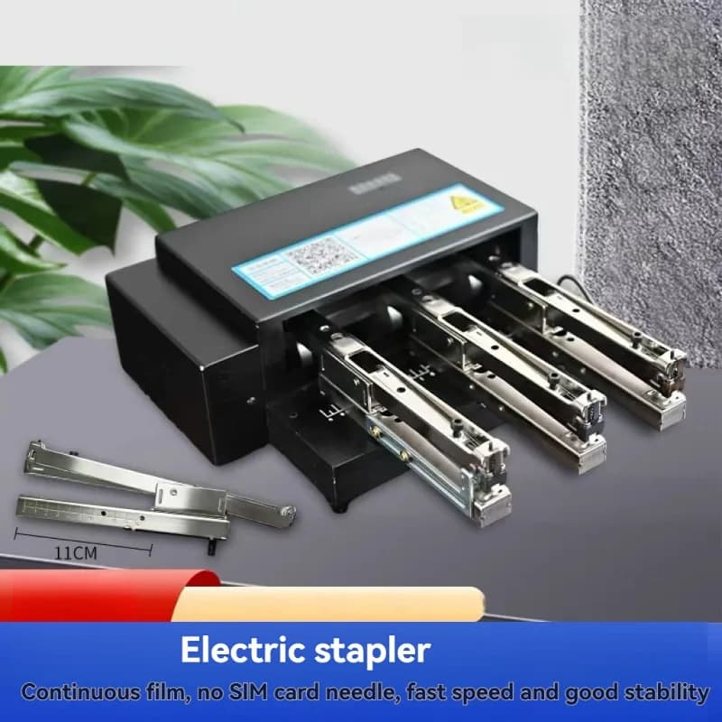 Electric Double-head Stapler with Intelligent Sensing Function. Suitable for Strong Binding of Thick Paper and Documents Durable
