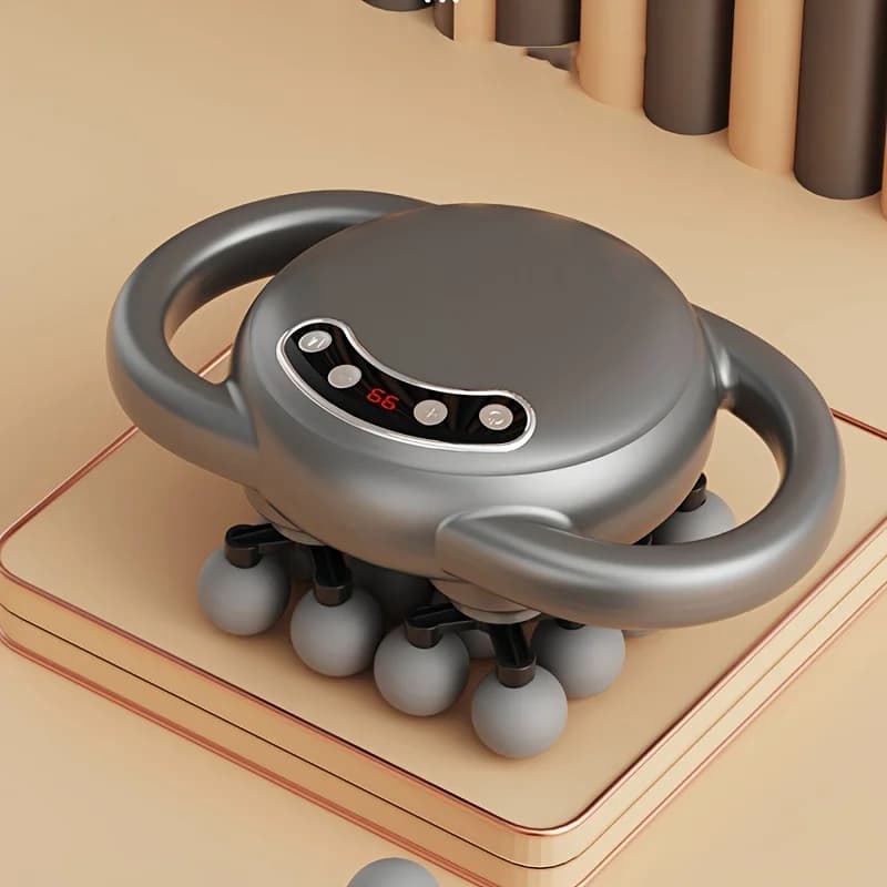 16-head massage device with LCD display, USB charging - suitable for athletes,massage products, sports equipment,myofascial guns