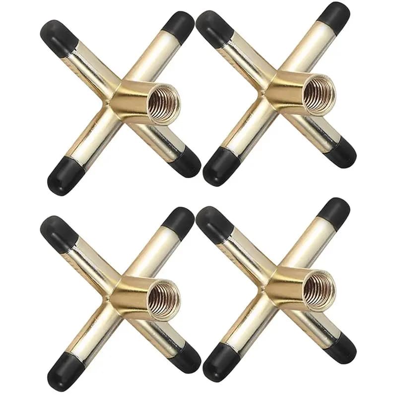 Set Testa per Stecca da Biliardo MACH-Billiards 4 Pezzi, Supporto a Croce con Punte in Gomma Antiscivolo