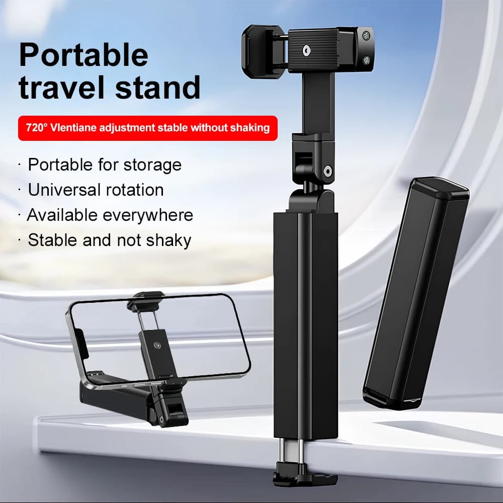 360 ° Supporto per Telefono Portatile Pieghevole da Tavolo, Regolabile e Rotante, Supporto Universale per Selfie e Uso Comodo