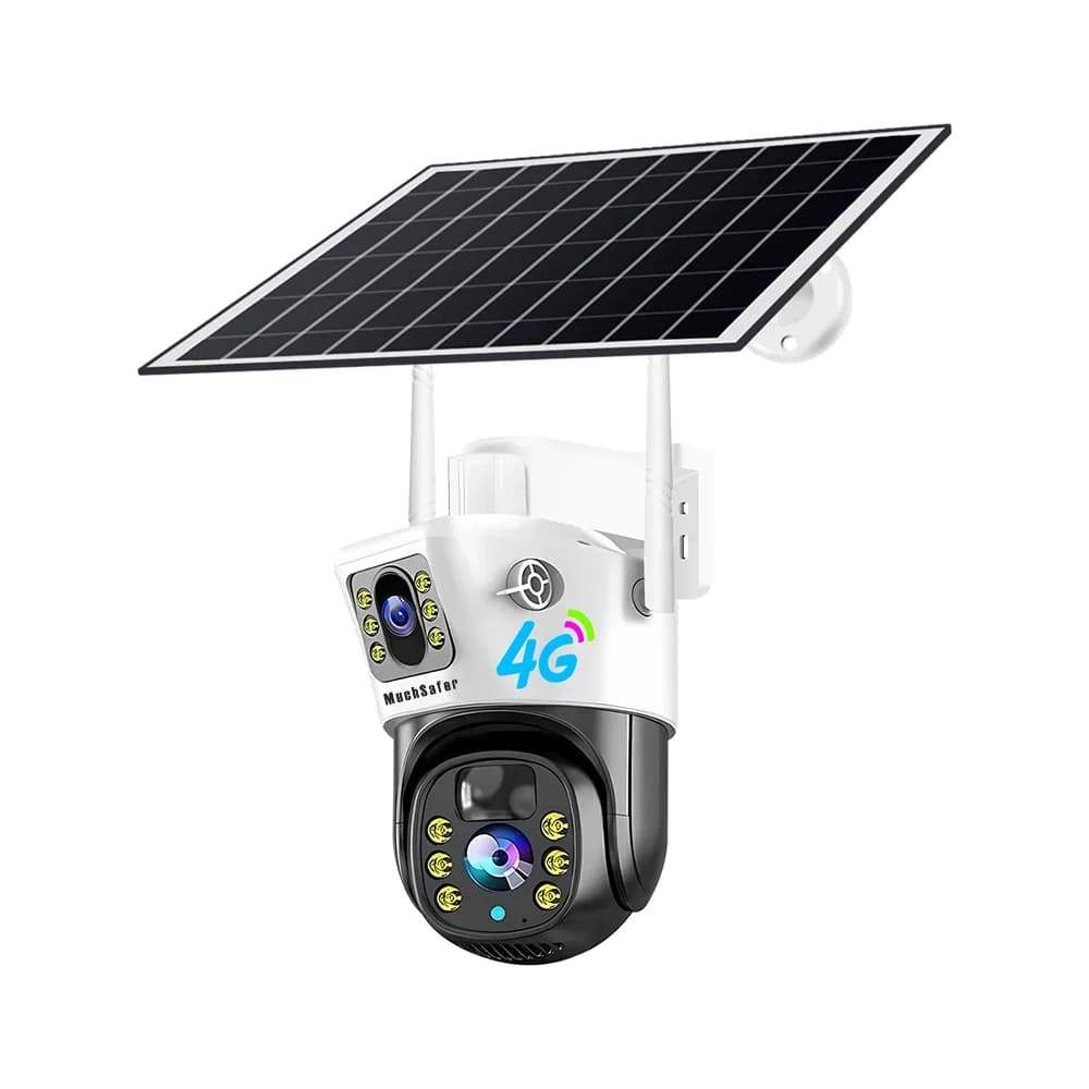 # Hot 4MP 10W Pannello Solare CCTV Della Macchina Fotografica 4G Sim Card V380 Pro Doppia Lente di Sicurezza Esterna Senza Fili 4G Batteria Solare CCTV PTZ telecamera