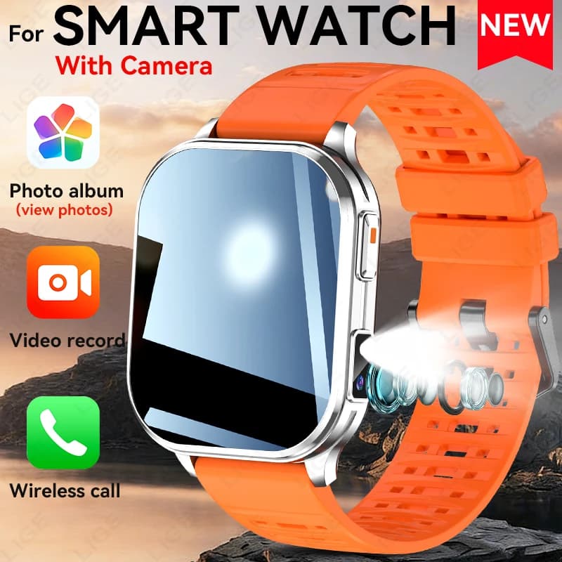 LIGE 2026 Smartwatch con Fotocamera per Uomo e Donna, Registrazione Foto e Video, Monitoraggio Salute, Impermeabile, Torcia, Fitness, Chiamate BT