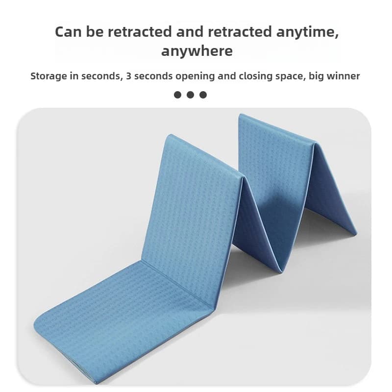 Sports yoga mat, folding, non-slip, lightweight and waterproof for travel, office, nap, children, gym, camping