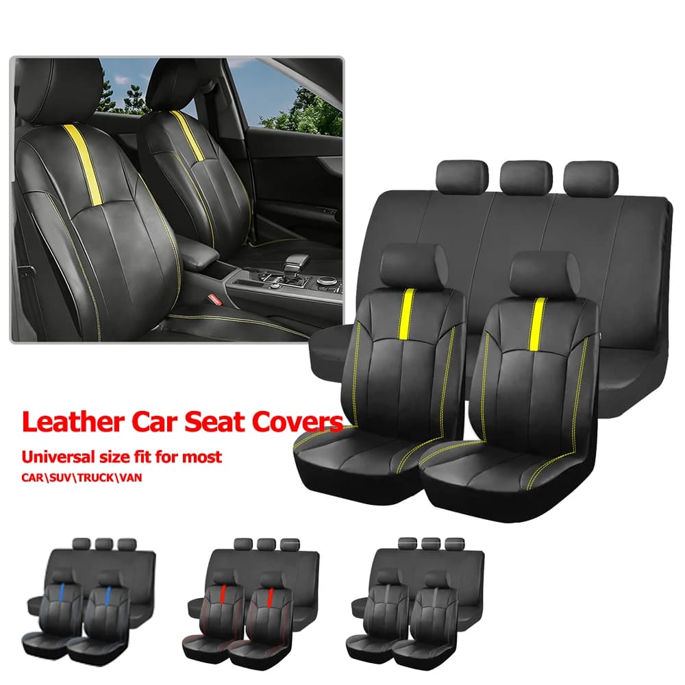 Universal PU Leather Car Seat Covers suitable for most SUV truck accessories for cars PU leather seat covers with indoor sports design