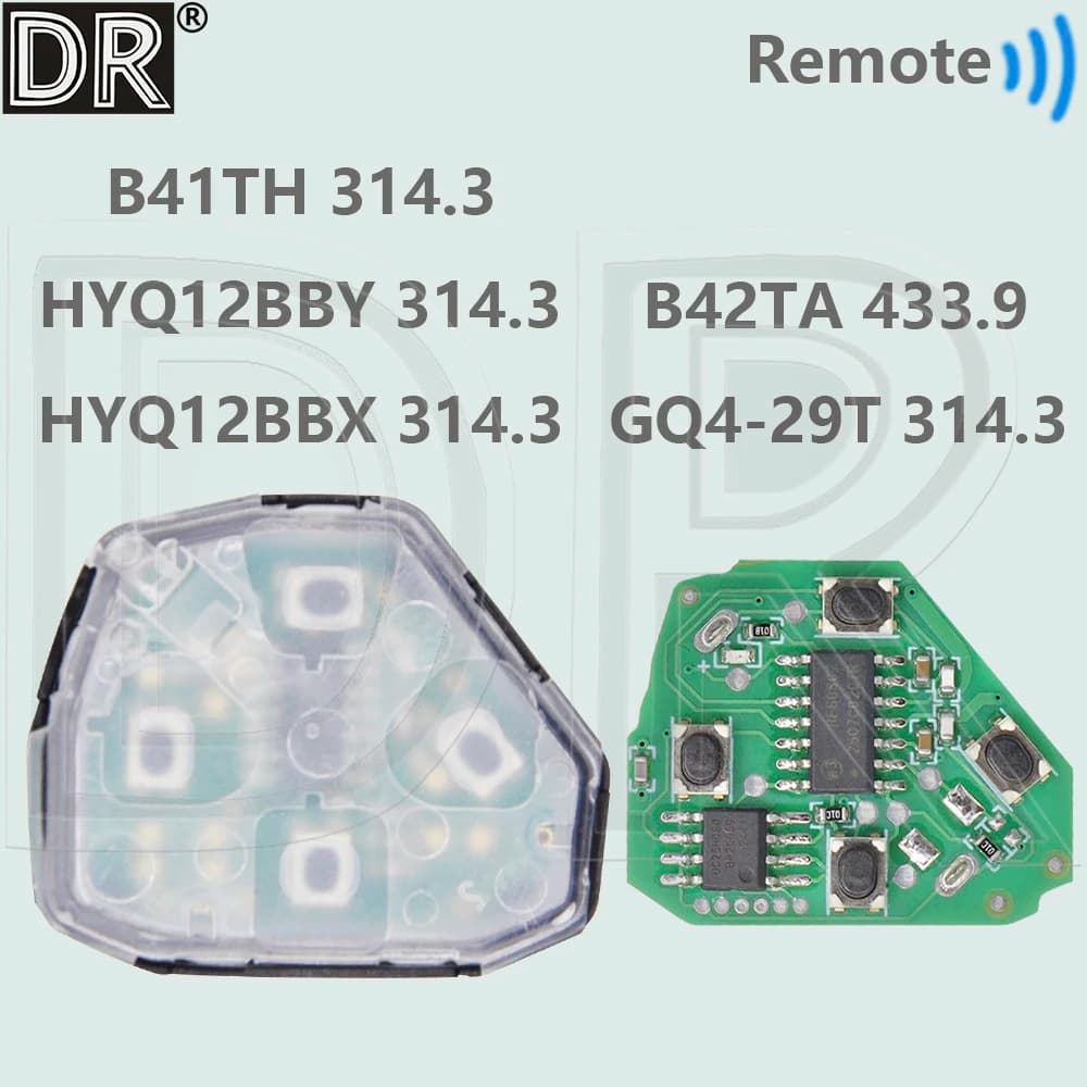 DR 314.3/315/433.92MHz Chiave A Distanza Auto Nucleo Interno Per Toyota Corolla Cmary Yaris Avalon RAV4 Matrix Hilux SW4 Venze Auris