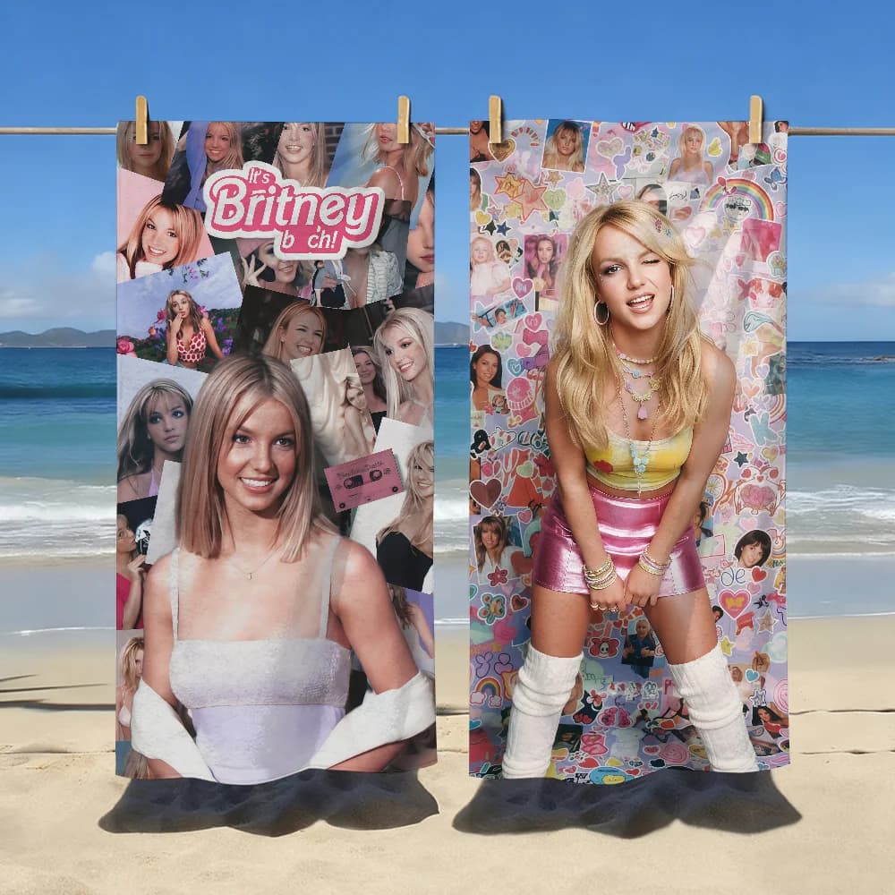 Asciugamano Singer B-Britney S-Spears, asciugamano sportivo ad asciugatura rapida, per viaggi, campeggio, resistente alla sabbia, morbido, leggero, grande, per la spiaggia