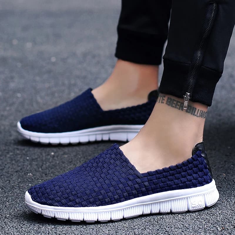 Womens Walking Shoes Lightweight Handmade Woven Summer Sneakers Woman Flats Loafers Breathable Gym Shoes For Woman Big Size 44