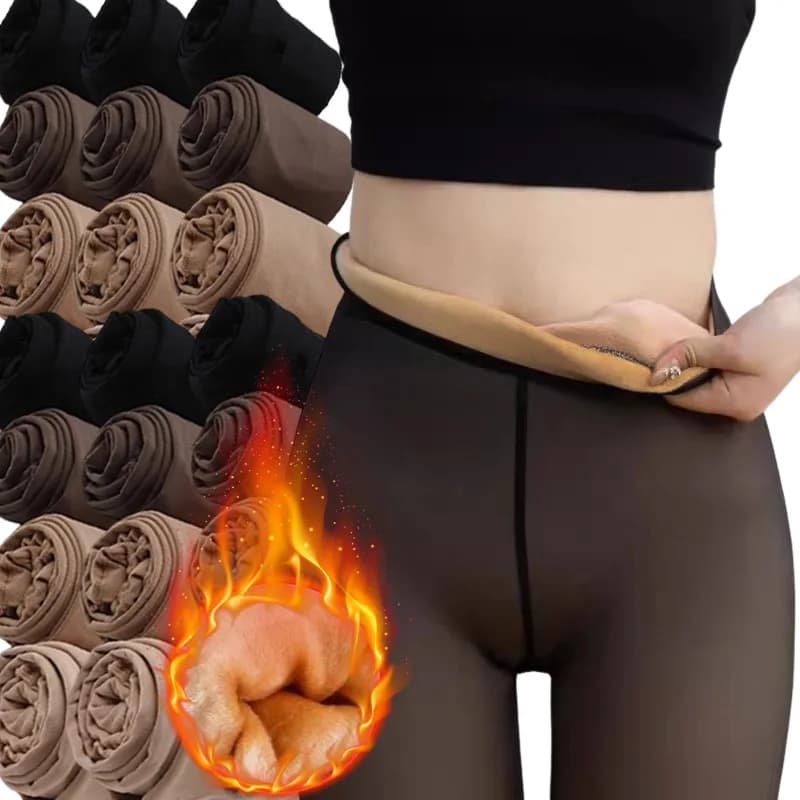 Nuovi Leggings Caldi Traslucidi da Donna, Collant Termici Invernali Spessi, Calze Femminili, Outfit per San Valentino
